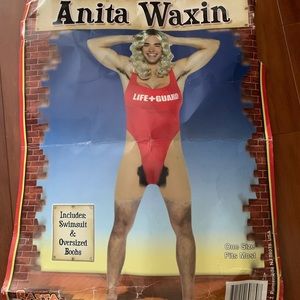 Halloween Costume Naughty Anita Waxin Swimsuit with blonde wig! NAUGHTY/FUN!
